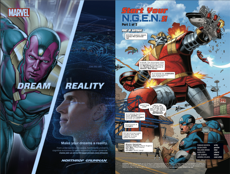 Illustration for article titled Here's Marvel's Canceled Promo Comic for Defense Contractor Northrop Grumman